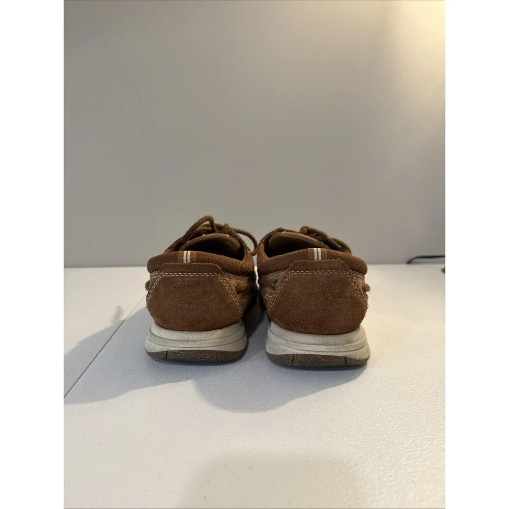 Clarks Collection Men's Light Tan Nubuck Sailview Lace Shoes Sz 7M Lightweight